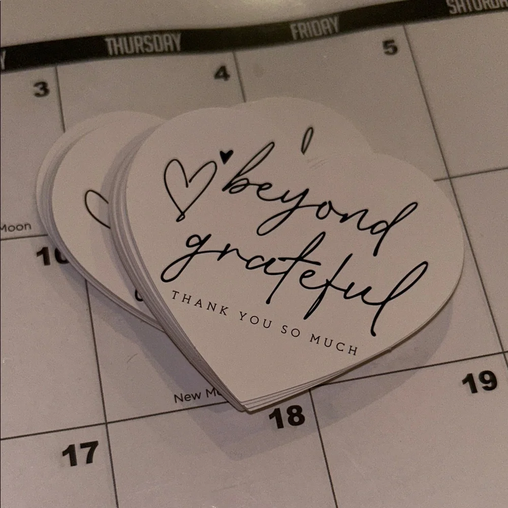 Thank you Cards Beyond grateful Heart - 30 pack NEW